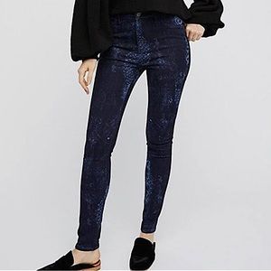 Free People dark wash combo jeans